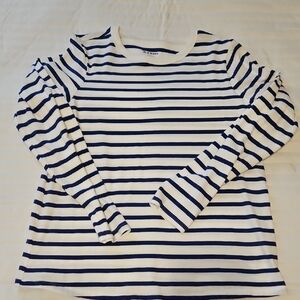 Old Navy Navy and White Striped Top